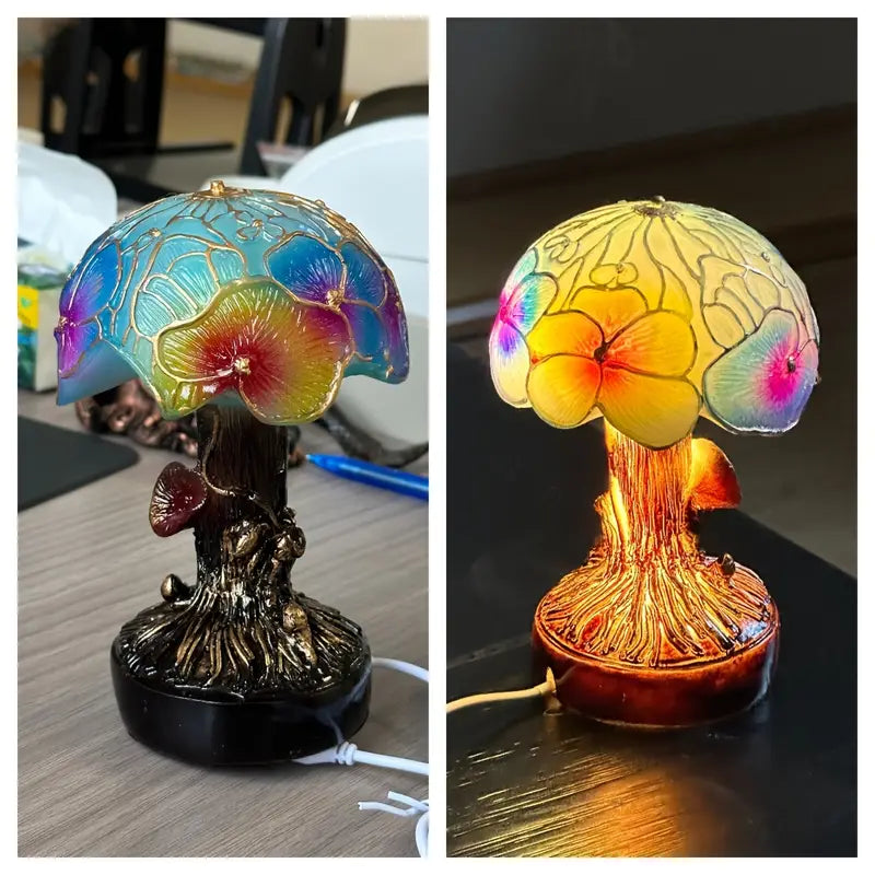 Lampa Kwiatowa Grzyb Boho Chic