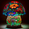 Lampa Grzybowa z Mrożonym Wykończeniem