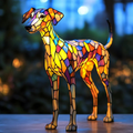Lampa Witrażowa Inspirowana Whippet