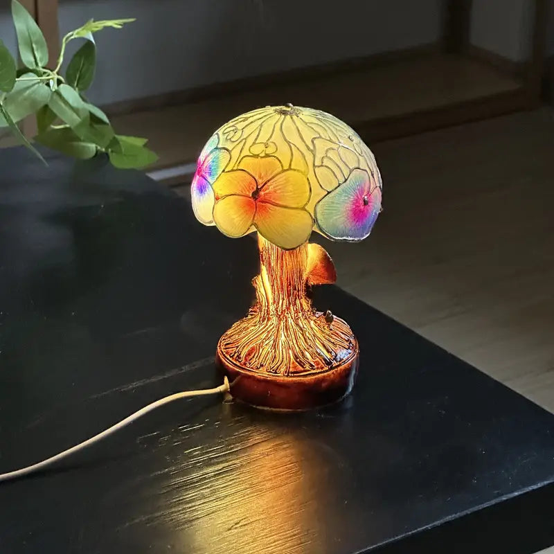 Lampa Kwiatowa Grzyb Boho Chic