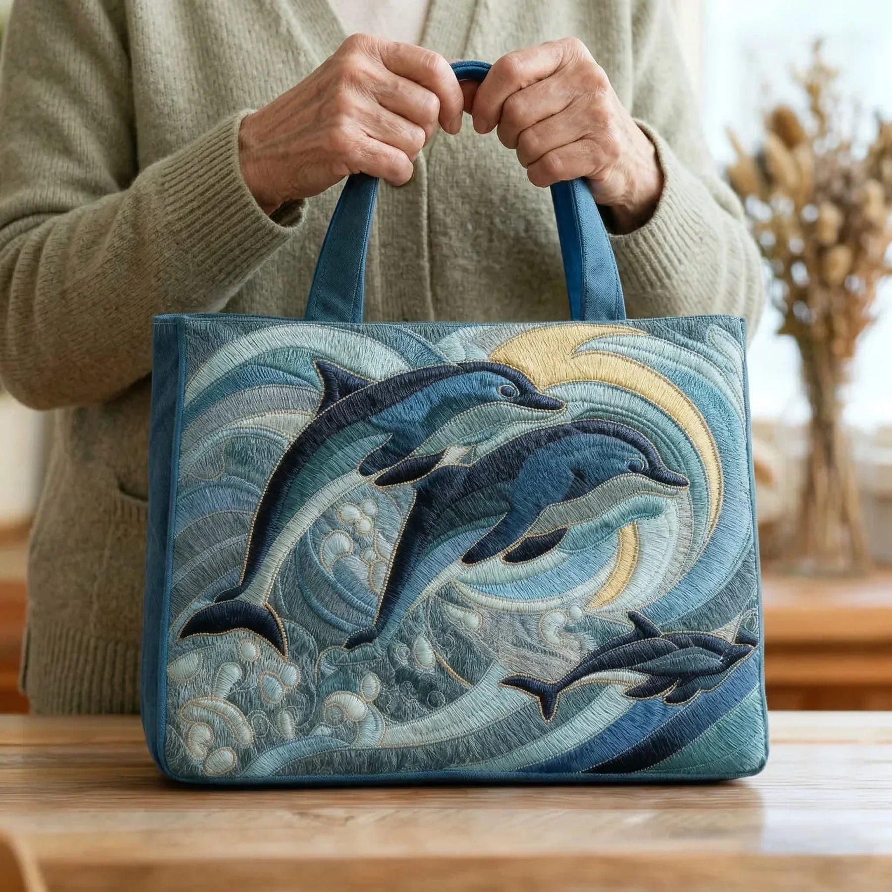 Torba Ręcznie Robiona - Delfin Oceaniczny